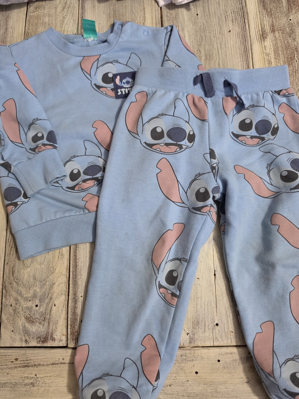 Disney Light Blue & Pink Stitch Kids Set